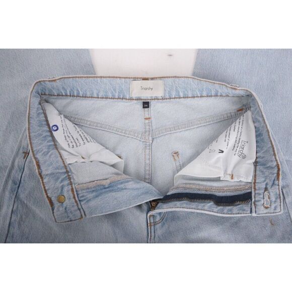 Triarchy Womens Distressed Ms. Triarchy Jeans Light Indigo Sz US 2 EU 26 New - Picture 7 of 8